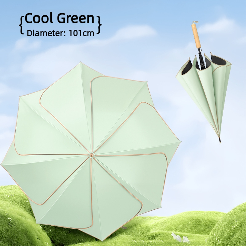 Cold Fragrant Green-Wooden Straight Handle-