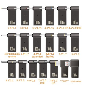Adaptateur de charge pour <span class=keywords><strong>ordinateur</strong></span> portable USB Type C femelle vers DC 4,5 x 3,0 mm mâle, connecteur de chargeur d'<span class=keywords><strong>alimentation</strong></span> PD 100W, embout rond - Product Image 5