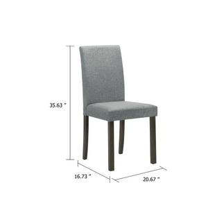 Sillas de Comedor Modernas y Acolchadas con Asiento de Pana y Patas de Madera Maciza para Hogar, Dormitorio, Cocina, Hotel y Escuela - Product Image 3