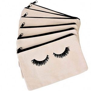 Estuche para Lápices de Maquillaje con Logotipo Personalizado, Bolsa de Cosméticos de Lona de Cáñamo, Bolsa de Viaje para Maquillaje - Product Image 3