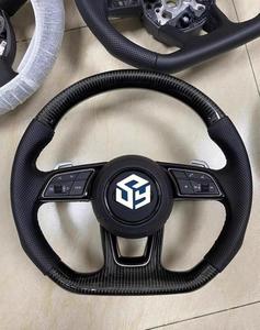 Volante de Fibra de Carbono Auténtica para Audi A3 S3 <span class=keywords><strong>RS3</strong></span> A4 S4 RS4 A5 S5 RS5 B9 B9.5 2017-2023, Accesorios Interiores para Automóviles - Product Image 5