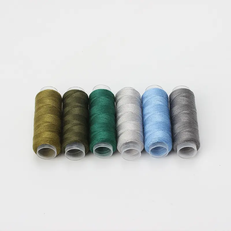 40/2 Polyester may chủ đề 100 mét/reel đầy màu sắc may chủ đề cho DIY may/nhà Kraft