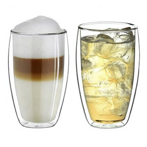 Mug en verre borosilicate à <span class=keywords><strong>double</strong></span> <span class=keywords><strong>paroi</strong></span>, écologique, verres à <span class=keywords><strong>latte</strong></span> <span class=keywords><strong>macchiato</strong></span>, 350 ml, lot de 2, tasses en verre résistantes à la chaleur - Product Image 1