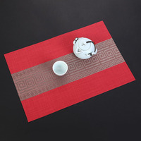 Tapis de thé en PVC tissé, résistant à l'eau, pour la cérémonie du thé Gongfu, set de matcha, protection de table de café