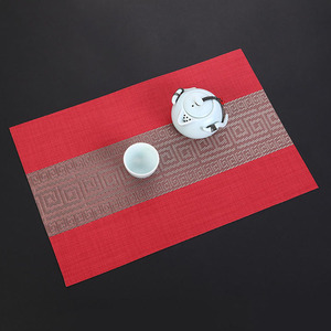 Woven PVC Tea Mat Water Resistant <strong>Table</strong> <strong>Runner</strong> <strong>Placemat</strong> for Gongfu Tea Ceremony Matcha Set Cafe <strong>Table</strong> Protection Supply - Product Image 5
