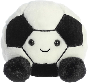 Aurora Adorable Palm Pals Striker Soccerball Peluche de collection amusante pour bébé unisexe, cadeau d'anniversaire, noir, 4 pouces - Product Image 1