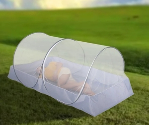 Moustiquaire portable pliable anti-moustiques, design nid d'abeille, installation facile, fermeture éclair latérale pour couettes et bébés - Product Image 6