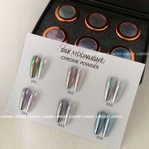 Màu sắc mới lụa ánh trăng <span class=keywords><strong>Chrome</strong></span> Bột ma thuật kim loại <span class=keywords><strong>Chrome</strong></span> móng tay sắc tố hiệu ứng gương móng tay nghệ thuật cọ xát bụi - Product Image 1