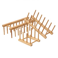 Étagère à vaisselle en bambou personnalisée à 8 emplacements, support en bois pour assiettes, bols, tasses et planches à découper, organisateur de cuisine