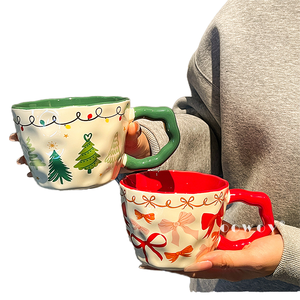 Tianhuihui Christmas Classic Porcelain Travel <b>Mug</b>-<b>Large</b> Capacity 530ml Camping Coffee & Milk Gift - Product Image 1