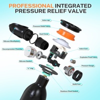 TUDIVING 5 Min Factory Outlet 0.5L Lung Tank Full-face Sub-Mask Bottle Swim Snorkeling Underwater Breath Mini Scuba Gas Cylinder