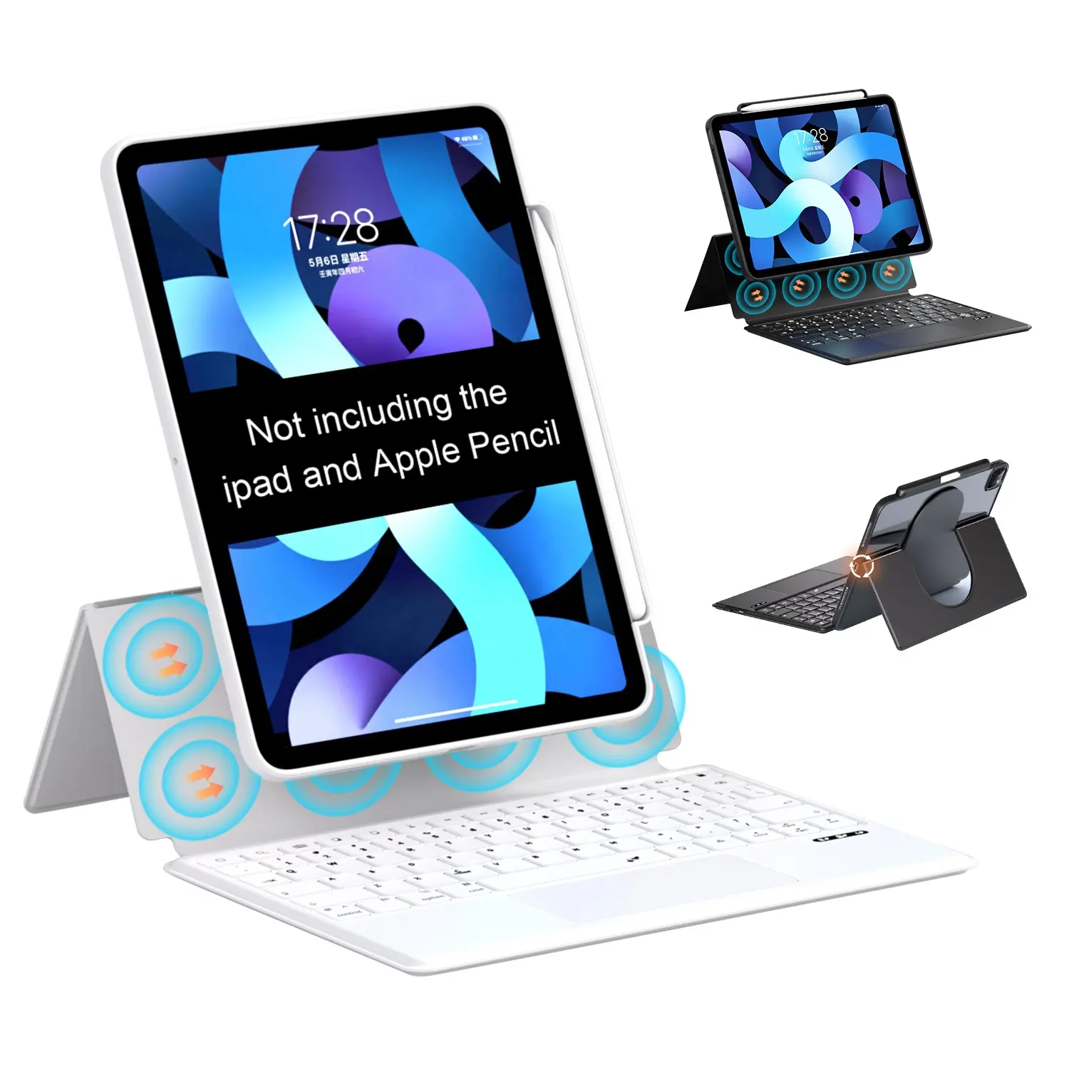 Beste Qualität 2 in 1 Tastaturhülle für iPad Pro 10,9 11 Zoll Hülle abnehmbar kabellos BT Touchpad hintergrundbeleuchtung für iPad Tastaturhülle