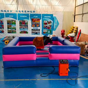 Máquina de Toros Inflable para Exteriores, Juego de Montar a Caballo con Cojín Cuadrado, Máquina de Toros Competitiva - Product Image 4