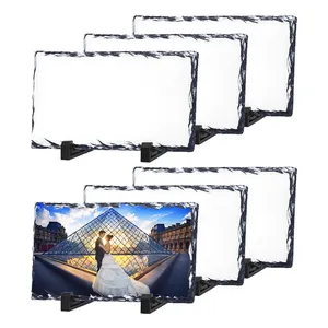 6 Pack 6X8Inch Sublimatie Wit Blanco Rechthoek Gepolijst Plaque 15X20Cm Schilderij Sublimatie Foto Rock Leisteen