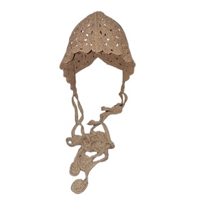 Gorro de lana tejido a mano estilo japonés, unisex para adultos, con patrón de cuadrícula de colores, dulce y lindo, con diseño hueco tipo Baotou. - Product Image 5