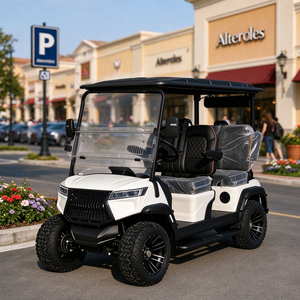 Carrito de golf eléctrico de 4 pasajeros con color personalizado, llantas de 12 pulgadas, buggy eléctrico en venta - Product Image 1