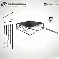 Plataforma de Escenario Portátil de Aleación de Aluminio Layher, Altura Ajustable, Carga Pesada, Plegable, Montaje Rápido, Cubierta Modular Antideslizante