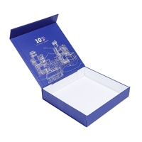 Caja de Regalo Magnética Plegable Personalizada con Logotipo Estampado en Oro para Marca