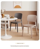 Chaise en plastique épaisse pour la maison, restaurant, table à manger, confortable pour une longue assise, usage commercial, moderne, simple, style américain