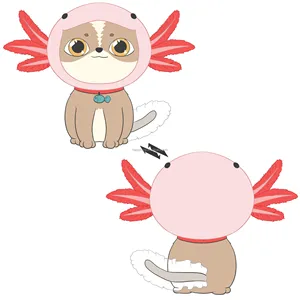 Muñeco de peluche con diseño de color personalizado, material con forma de logotipo, animal de peluche, mascota, salamandra, perro de juguete