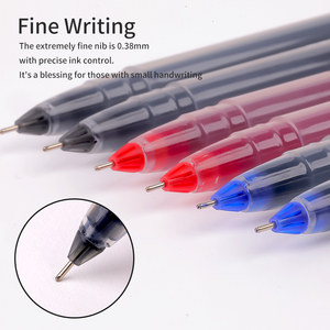 ปากกาเจลหัวเล็ก 0.38 มม. |   ดีไซน์หมึกแบบเต็มหลอด จับถนัดมือ น้ำหนักเบา สีดำ/แดง/น้ำเงิน/แดงไวน์ สำหรับการเขียนที่แม่นยำและจดบันทึกในสำนักงาน - Product Image 3
