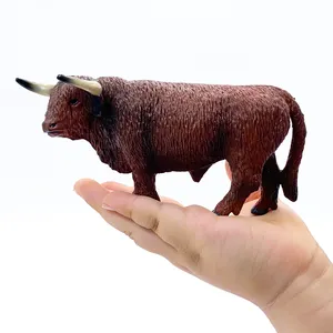 Mainan figur hewan plastik PVC kualitas tinggi realistis hewan peliharaan ramah lingkungan mainan figur ternak Tibet hitam
