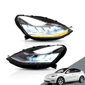 Geïntegreerde Tesla Model 3 2017 Up Led Head Light Vergadering Led Reflector Koplamp Draaien Kits Front Lampen Led Reflectie kom