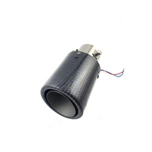 Punta de escape de fibra de carbono con luz LED, tubo recto para modificación de automóviles, actualización de General Motors - Product Image 5