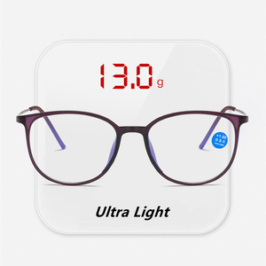 TR90 Ultra léger Anti lumière bleue lunettes <span class=keywords><strong>de</strong></span> lecture pour femmes 2023 rond blanc cadre cercle couleurs montre TV Occhiali da Lettura - Product Image 4
