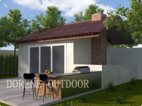 Cocina Exterior Impermeable para Patios sin Cubierta, Estación de Cocina para Todo Clima Diseñada para Resistir Lluvia, Nieve y Exposición Solar Directa