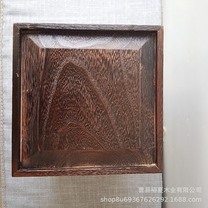 Boîte de rangement carrée en bois de noyer noir, hauteur 30 cm, avec fermeture à loquet, boîte à bijoux à couvercle rabattable pour l'affichage de thé ou d'ornements - Product Image 3