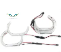 Beyaz kristal DTM tarzı LED melek gözler Halo ışıklı yüzükleri kitleri E46 NON proje Coupe Sedan araba styling