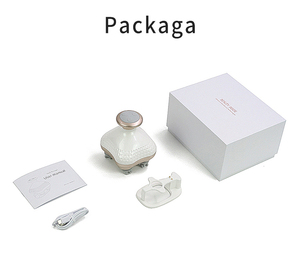 เครื่องนวดศีรษะแบบมือถือ กันน้ำ พร้อมไฟ LED สีแดง นวดสปาหนังศีรษะด้วยระบบสั่นสะเทือน ทำจากซิลิโคน - Product Image 6