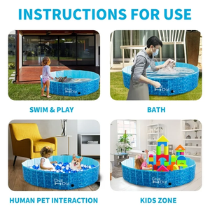 Producto de Verano de All for Paws, Piscina Inflable Plegable Grande, Piscina Exterior Plegable <span class=keywords><strong>para</strong></span> <span class=keywords><strong>Perros</strong></span> y Niños - Product Image 4