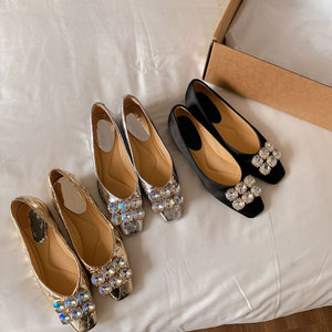 XINZI pioggia Logo <span class=keywords><strong>scarpe</strong></span> da Ballerina in pelle personalizzate <span class=keywords><strong>con</strong></span> punta quadrata Mary Janes <span class=keywords><strong>tacco</strong></span> basso 1.5cm <span class=keywords><strong>scarpe</strong></span> da ballo donna <span class=keywords><strong>tacco</strong></span> <span class=keywords><strong>con</strong></span> cristallo - Product Image 5