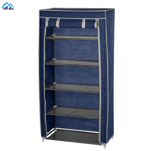 7단 휴대용 신발장 패브릭 신발 보관함 캐비닛 블랙 - Product Image 2
