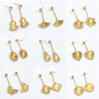 Pendientes de cuentas de moda india de acero inoxidable Cc imán 18K oro polímero arcilla laboratorio diamante pendientes pantalla para Mujeres Hombres