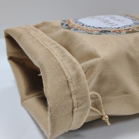 Sac de rangement en velours doux de luxe avec cordon de serrage, logo imprimé personnalisé, pochette cadeau réutilisable pour vêtements de voyage, emballage de sous-vêtements