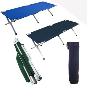 Cama Plegable de Aluminio Ligera y Resistente para Adultos, Cama de Campaña Portátil Individual de Metal Plegable para Exteriores JD-6001A JD-6 - Product Image 4