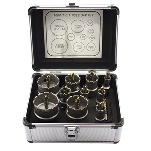 Jieda <span class=keywords><strong>6</strong></span>/10 mũi khoan lõi kim loại nghiêng cacbua TCT 16-65mm mũi khoan lỗ 10mm hộp cưa cắt vật liệu hợp kim khoan kim loại dài 35mm - Product Image 1