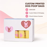 Sacs à déjections canines personnalisés, écologiques, 100% naturels, biodégradables, jetables, de luxe, simples, entièrement compostables, anti-fuites, en plastique