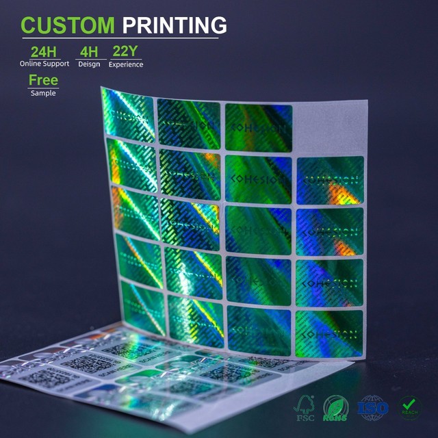 Traceable Hologram Sticker Labels With QR Code and Serial Number for Product Brand Protection Anti Counterfeit Wholesale Supply