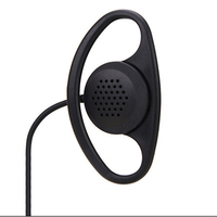 Earphone Mono bentuk L Pin 3.5mm, Earphone olahraga bentuk D Stereo, Earhook pemandu wisata untuk sistem pemandu wisata konferensi