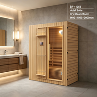 Sauna intérieur traditionnel de luxe sur mesure en bois massif de cèdre rouge, sauna infrarouge intérieur pour la maison en bois massif de cèdre rouge