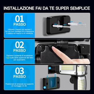 Mới nhất 342led bên ngoài năng lượng mặt trời ánh sáng 3 chế độ năng lượng mặt trời cảm biến chuyển động tường ánh sáng riêng biệt 5 mét cáp an ninh năng lượng mặt trời đèn ngoài trời - Product Image 5