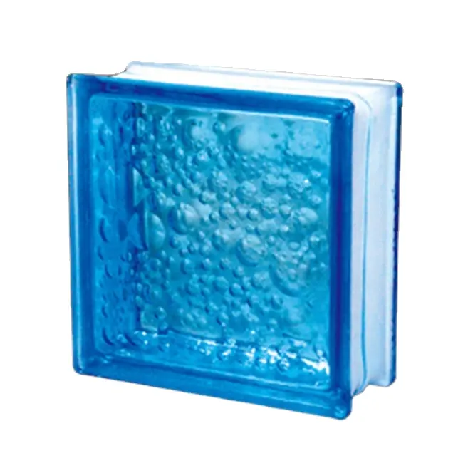 高品質の装飾的な壁のための青い水泡ガラスブロック