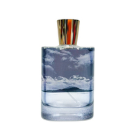 Flacon de parfum en verre mat transparent rechargeable avec logo personnalisé, vaporisateur à fine brume, conteneur de parfum vide portable pour emballage de marque
