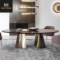 Fabrication de tables de banquet rondes en marbre de luxe modernes sur mesure à Foshan