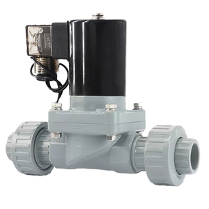 Válvula solenoide magnética de 1/2 pulgada normalmente cerrada de UPVC/CPVC con brida de rosca NPT para ácido sulfúrico y álcali - Product Image 6
