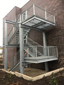 Nhà Máy Cung Cấp Mạ Kẽm Thoát Khỏi Cháy Thép Cầu Thang Kim Loại Cầu Thang Thép Mạ Kẽm Cầu Thang - Product Image 6